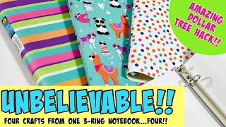 SERIOUSLY…don’t miss this one! FOUR crafts from ONE 3-RING NOTEBOOK!