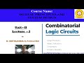 Combinational Logic Circuits Design