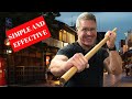 Simple selfdefense strikes with your homemade walking stick