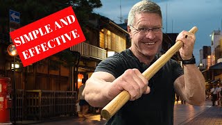 Simple self-defense strikes with your homemade walking stick