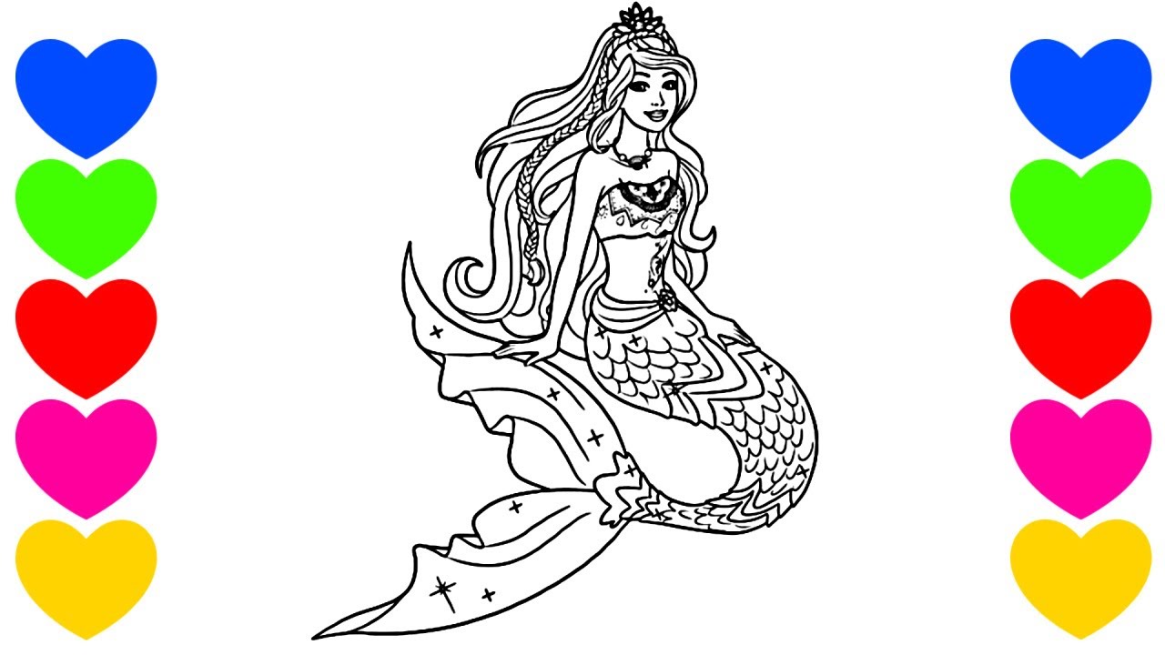 Desenhos para colorir Barbie sereia