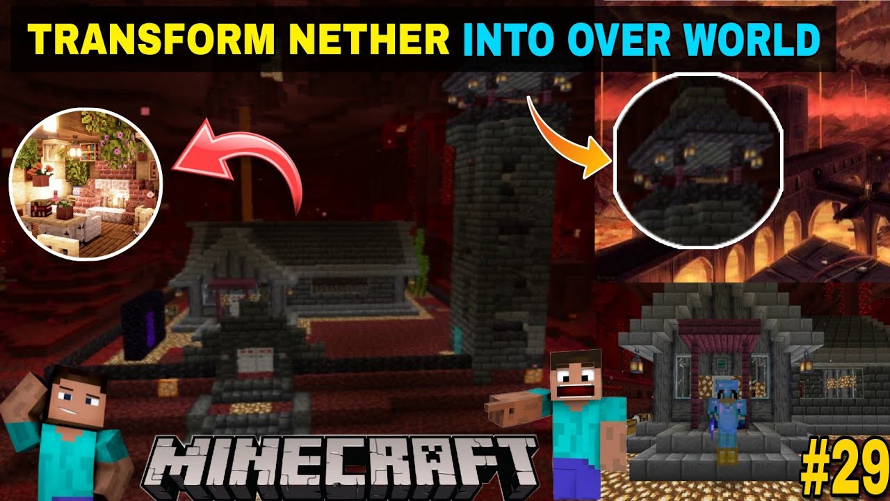 I TRANSFORMED MY NETHER PORTAL BASE || MINECRAFT SURVIVAL GAMEPLAY IN ...