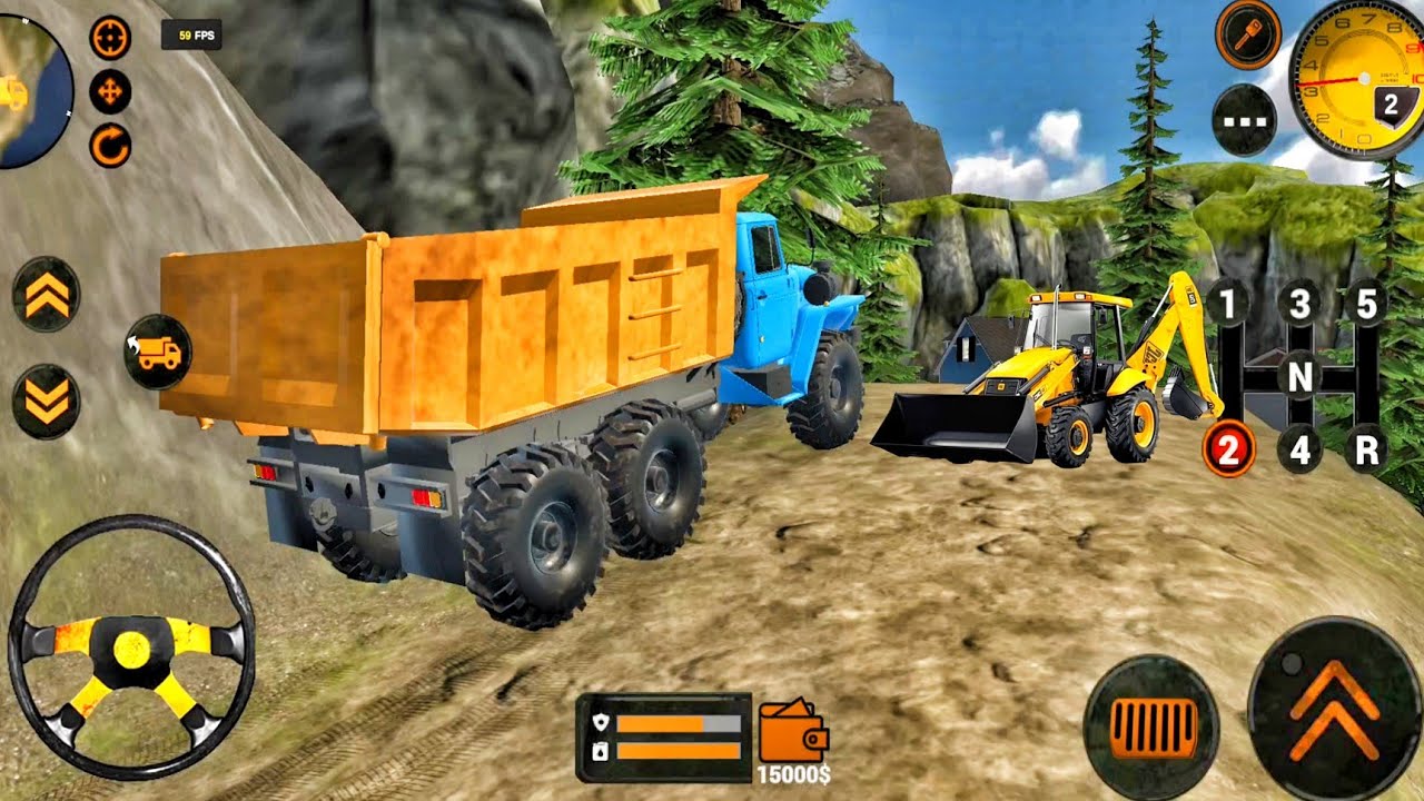 Backhoe Loader JCB Simulator Gameplay - Indian Vehicles Truck JCB Driving - Android Gameplay