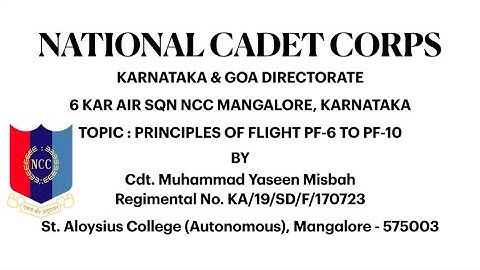 Special Subject Video Lecture 5: Principles of Flight- Part 2