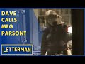 Dave Meets His Neighbor Meg Parsont | Letterman