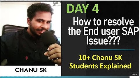 How to resolve the SAP end User Issues?| SAP FICO Course in telugu-S4HANA Finance in Telugu-Chanu SK