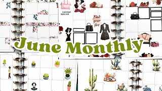 Plan With Me  | June 2024 Monthly | Happy Planner | 4 Planners