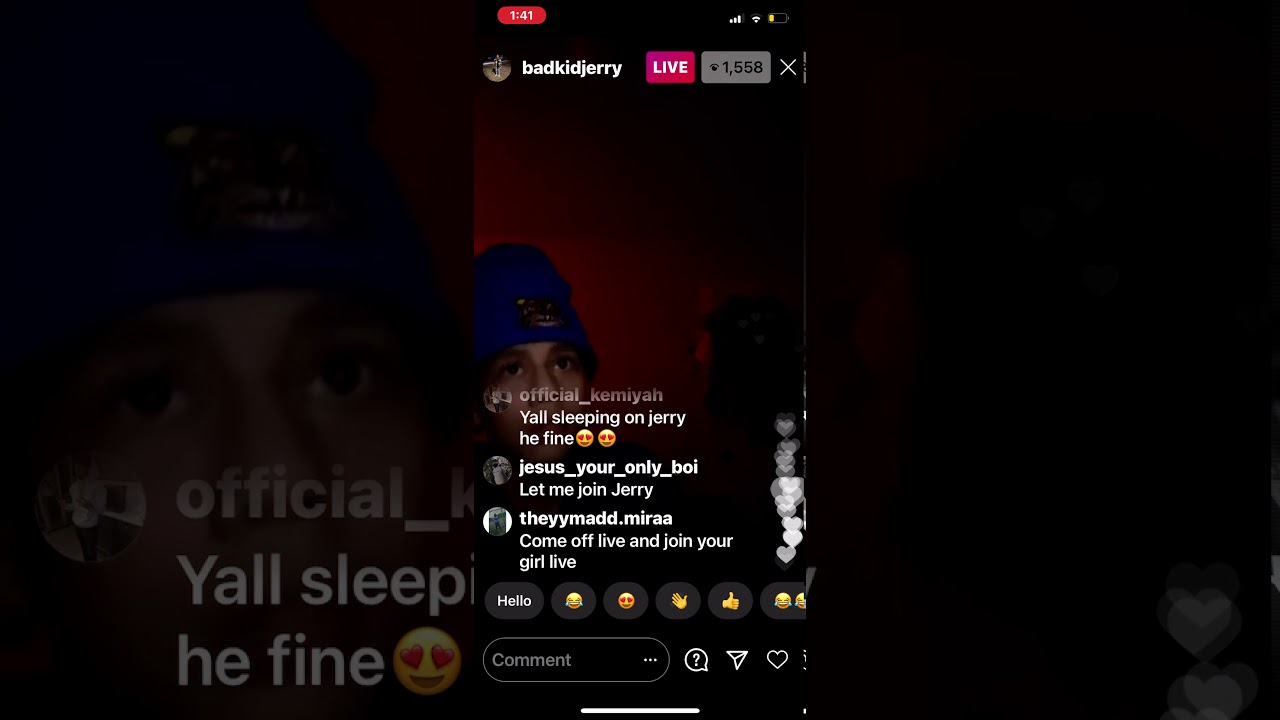 Badkidjerry talking about badkidMirah on live ❤️💓🤩
