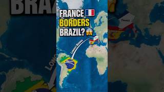 How Many Countries Actually Border France #geography #maps #shorts