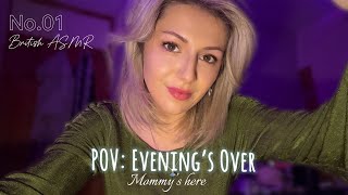 British ASMR | Mommy Calls Time on Your Evening 💕 Close Whispers, Face Tracing & Sleep
