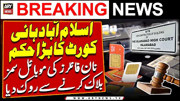 IHC bars government from blocking mobile SIMs of non-filers