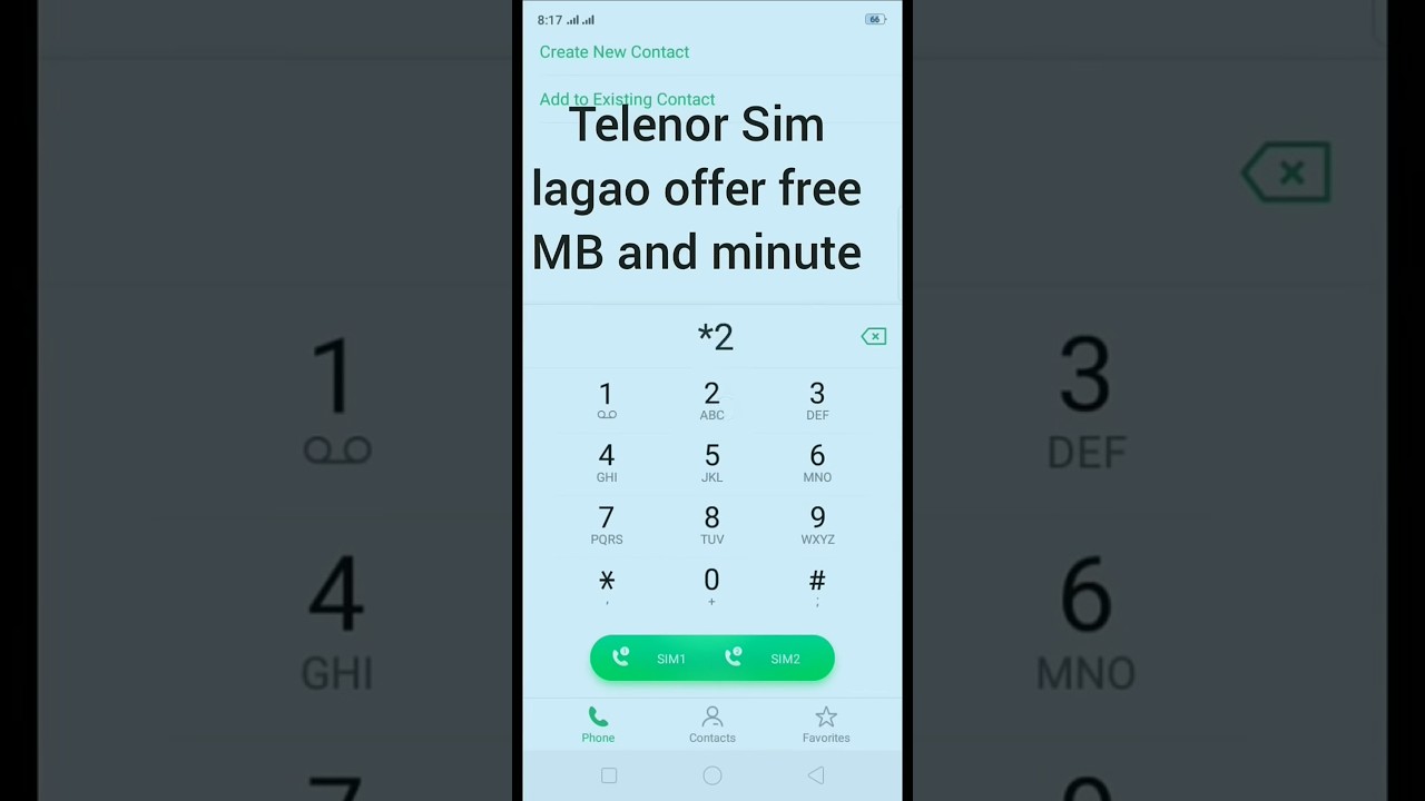 Telenor Sim lagao offer ll telenor free MB and minutes.