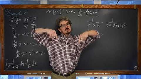 Homogeneous Differential Equations First Order3 Examples