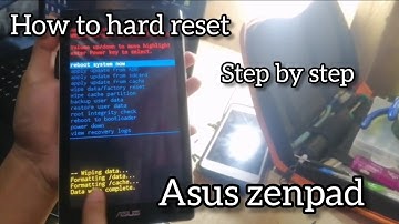 How to hard reboot/reset ASUS zenPad step by step
