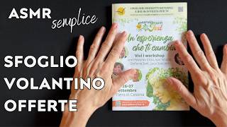 ASMR semplice VOLANTINO OFFERTE Prodotti Eco Sostenibili SFOGLIO e COMMENTO (whispering)