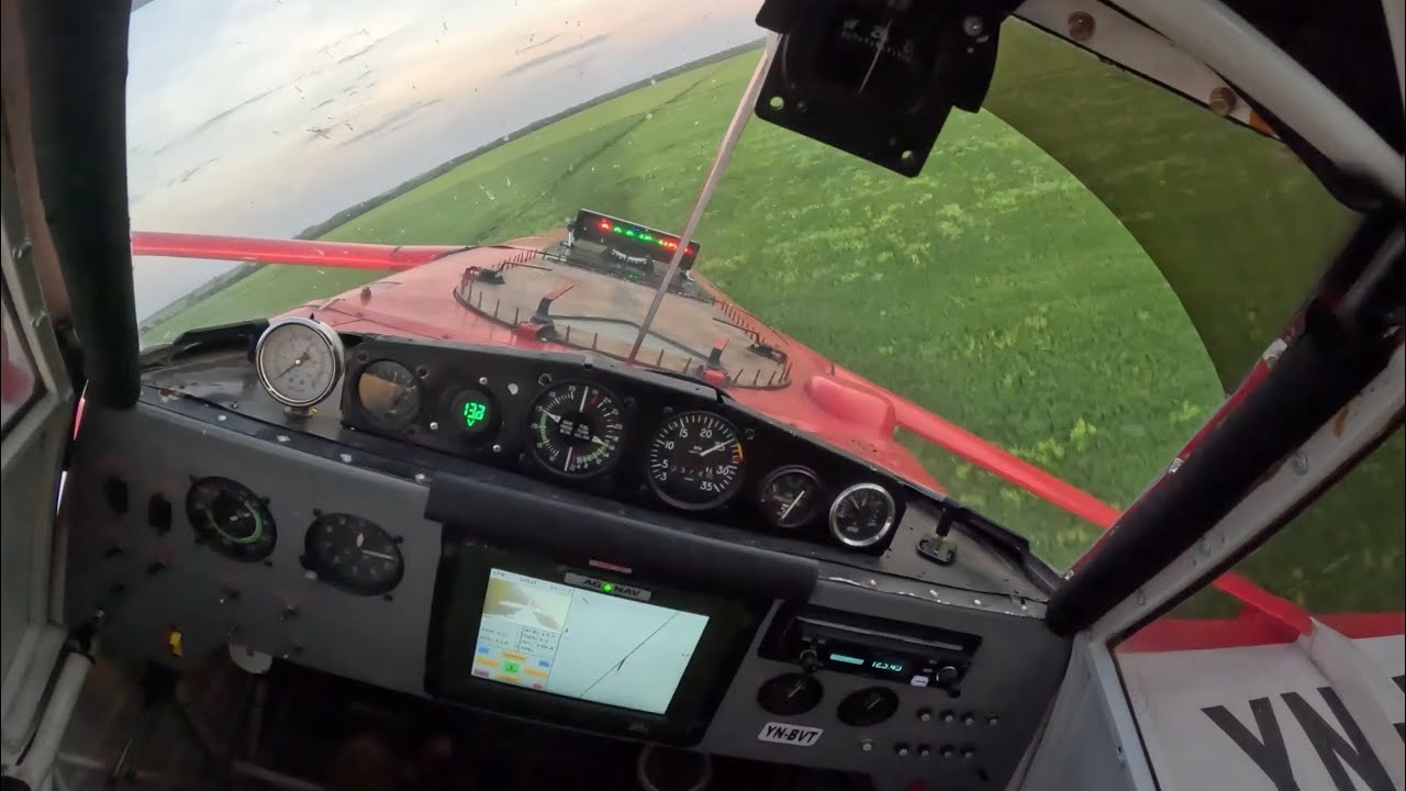 Cropdusting, ag pilot of Nicaragua in Cessna 188 | Piloto Agrícola fumigando en Nicaragua