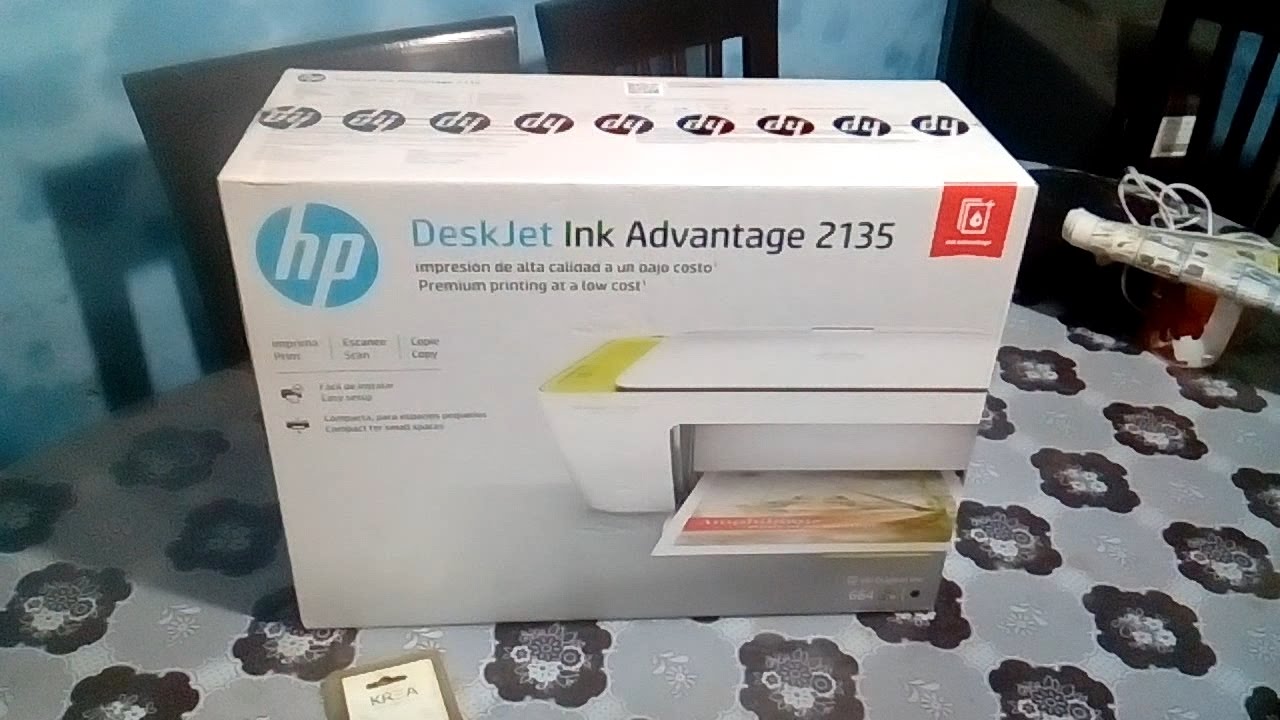 Unboxing Impresora todo en uno HP Deskjet Ink Advantage 2135 - YouTube