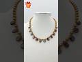 Golden Swarovski Pearls with Moonstone Beads Customized Necklace | Handmade Jewellery Bengaluru