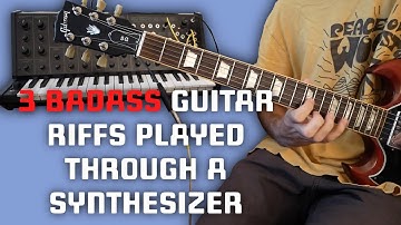 I plugged a GUITAR INTO my SYNTHESIZER and I played 3 BADASS riffs
