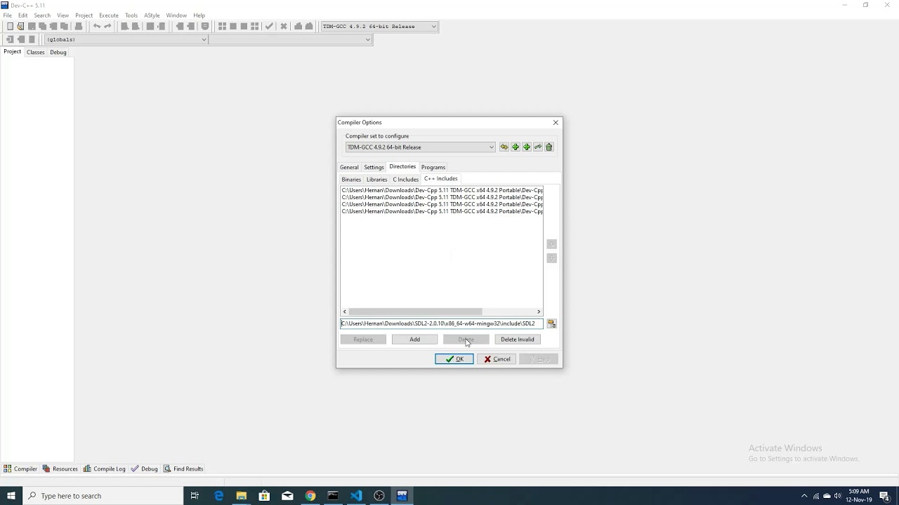 Configuracion Devcpp SDL2 - YouTube