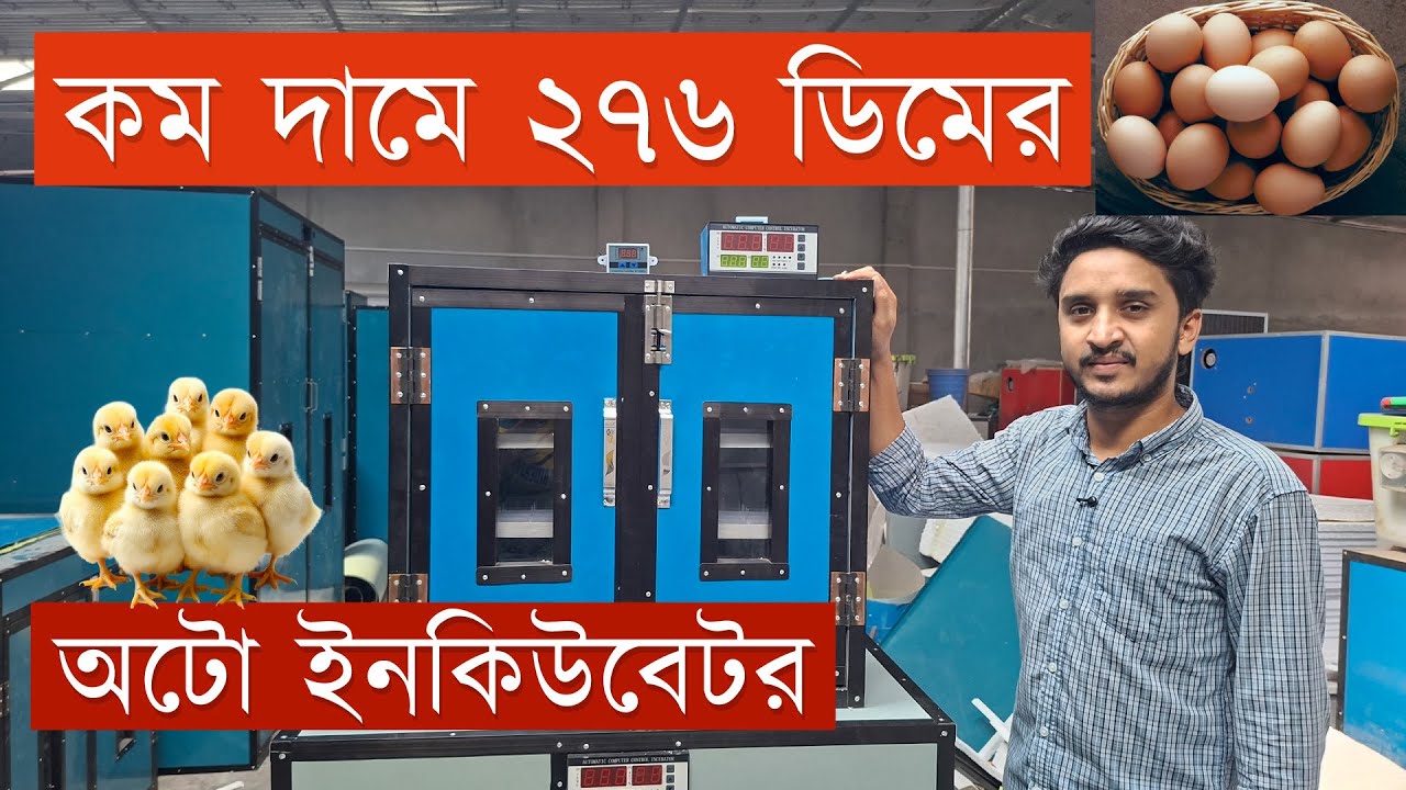 276 steel body auto egg incubator । ডিম থেকে বাচ্চা ফোটানোর মেশিন | Incubator Price in Bangladesh