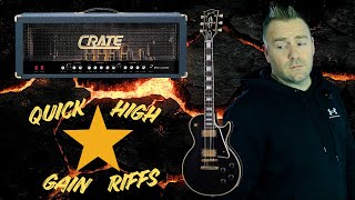 Crate Bv120H Blue Voodoo Quick High Gain Riffs Les Paul Custom