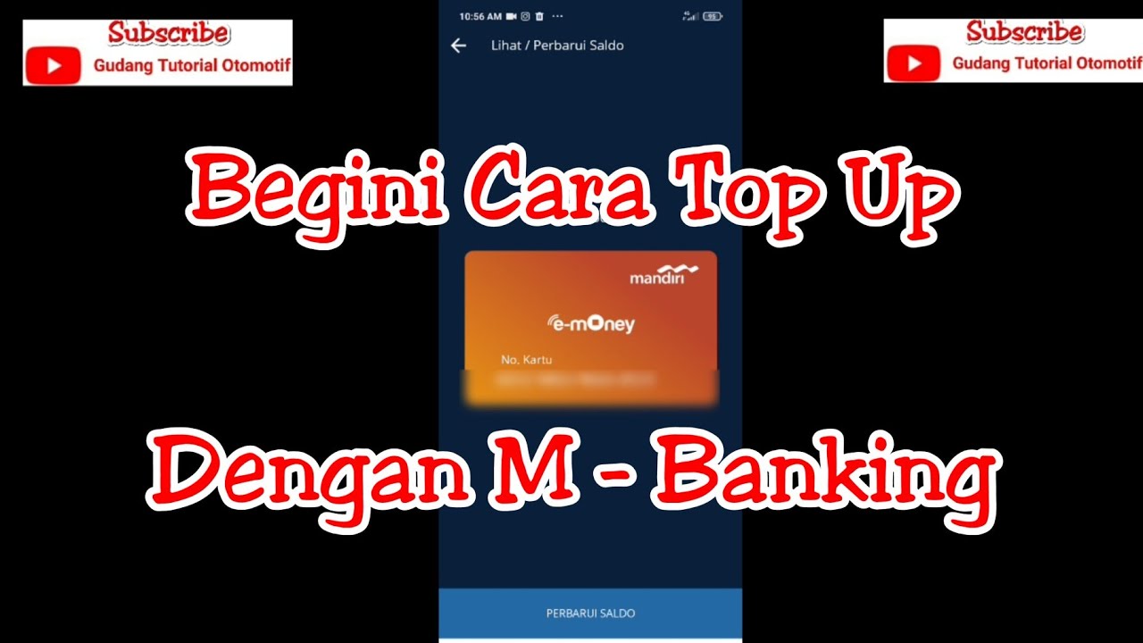 Cara Top up Saldo E money Mandiri E Tol dengan M Banking Mandiri dan