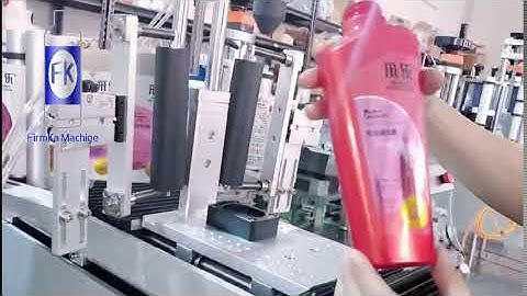 semi automatic label machine for shampoo bottle