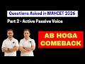 Questions Asked in MAHCET 2026 - Part 2 | Active Passive Voice