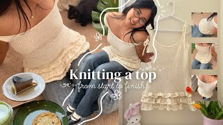 Knitting a top from start to finish! I’m so over winter | knit vlog, knit guide, knit dress