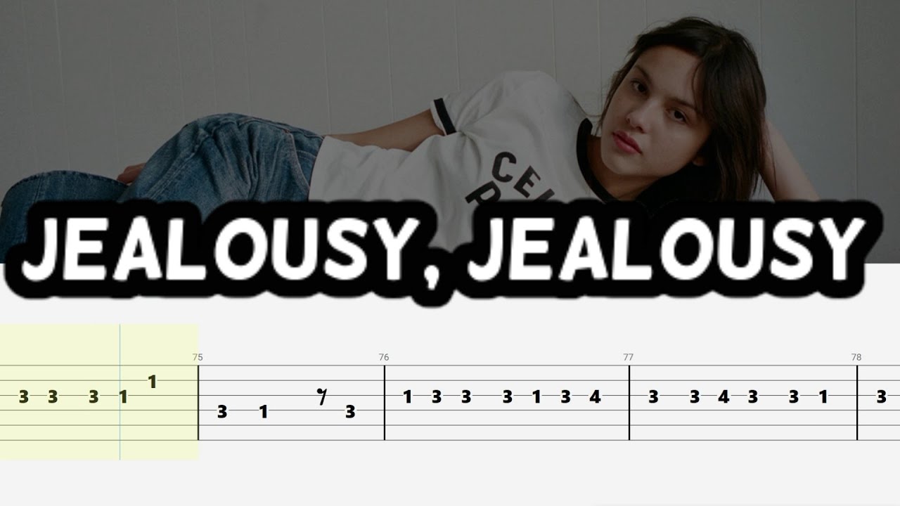 Olivia Rodrigo - jealousy, jealousy GUITAR TABS TUTORIAL.