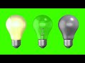 light bulb 1080p green screen royalty free