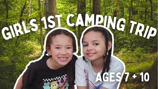 Kids First Camping Trip 🏕 | Keowee Toxaway State Park Girls Trip (Swimming, Rain, Uno & Face Masks!)