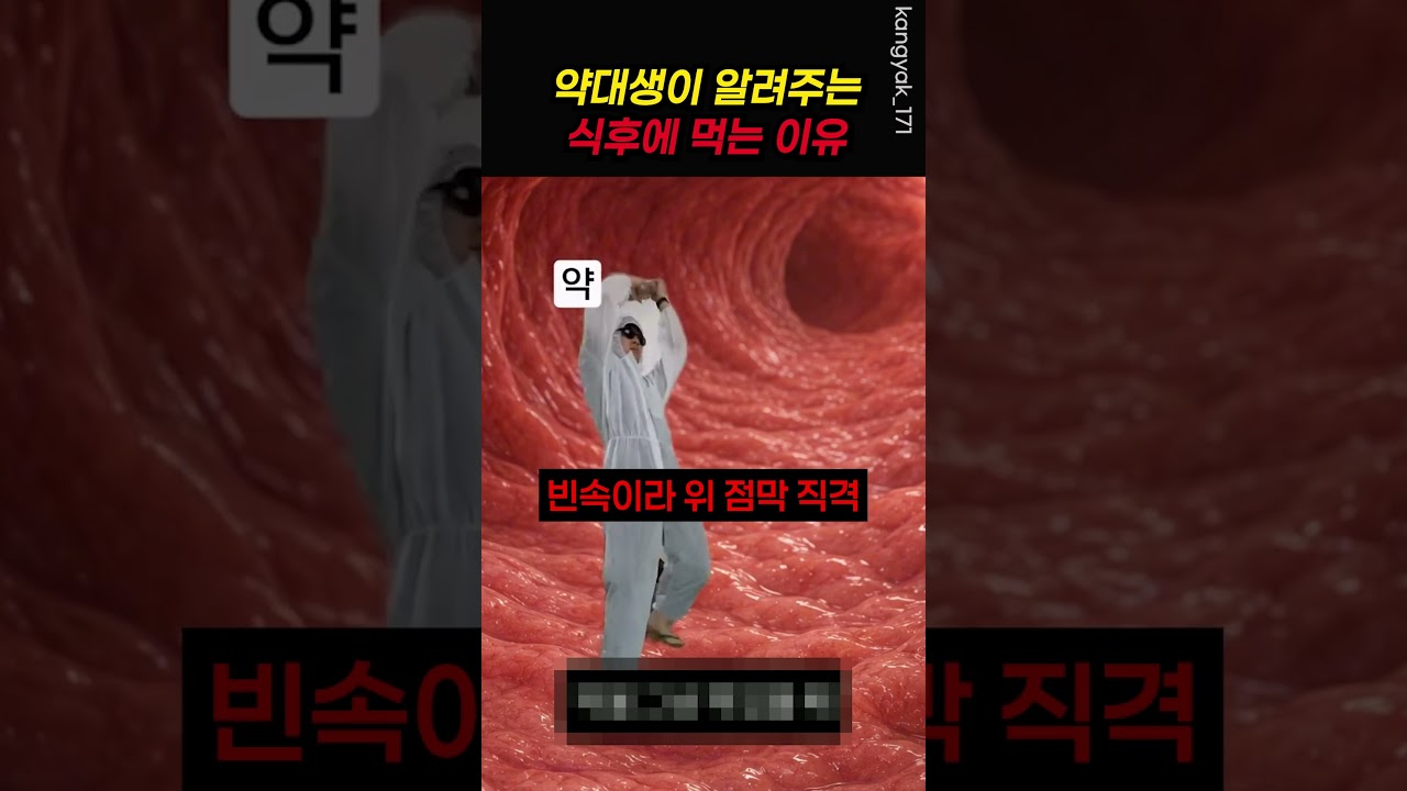 약을 식후에 먹어야하는 이유ㄷㄷ