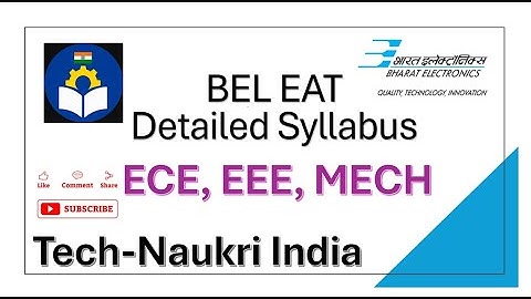 🔥 BEL EAT 2025 SYLLABUS & EXAM PATTERN OUT! 🔥