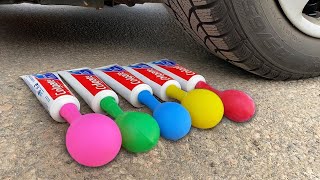 Crushing Crunchy & Soft Things by Car! EXPERIMENT: Car vs Coca Cola, Fanta, Mirinda Balloons 2 screenshot 5