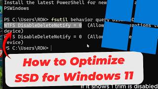 How to Optimize SSD for Windows 11 (TRIM & Performance)