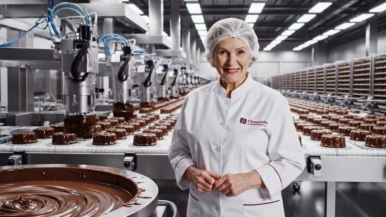 How Millions of Chocolate Cakes Are Made in a Factory  Automatic Chocolate Cakes Factory Process