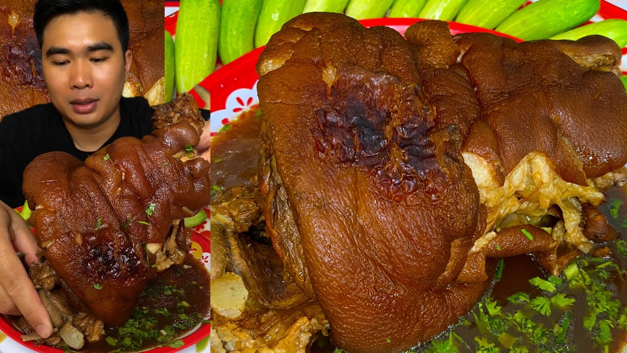 ขาหมูพะโล้ ใหญ่ๆ ตุ๋นมาเปื่อยๆแซ่บมากๆ #ขาหมู#อาหาร #อาหาร #food #asmr #กิน
