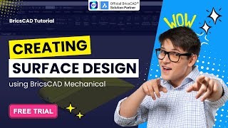 Create Surface Design using BricsCAD Mechanical | BricsCAD Tutorial for Beginners to Advanced