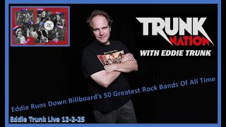 Eddie Trunk With Billboard's Top 50 Rock Acts!