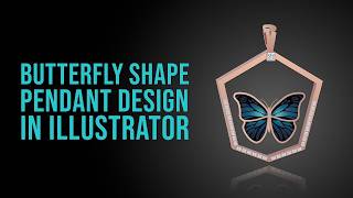 Adobe Illustrator 2D CAD Technical Drawing | #05 Butterfly Pendant Design