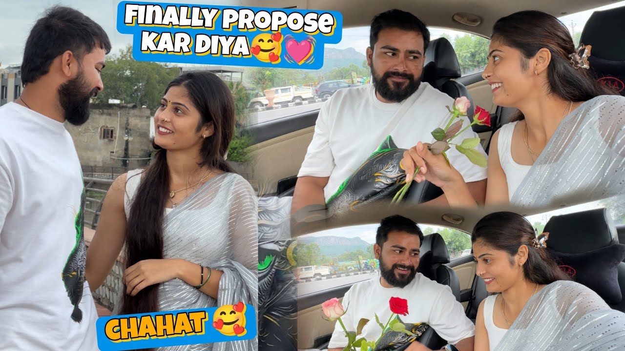 Proposel prank on chahat 🥰 || Finally Chahat ne  except kar liya 🥹🥰 @veersamratvlog 
