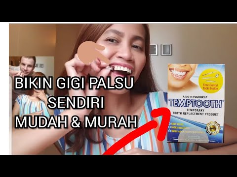 CARA BIKIN GIGI PALSU SENDIRI MUDAH DAN TIDAK RIBET//HOW TO MAKE A FAKE TOOTH AT HOME