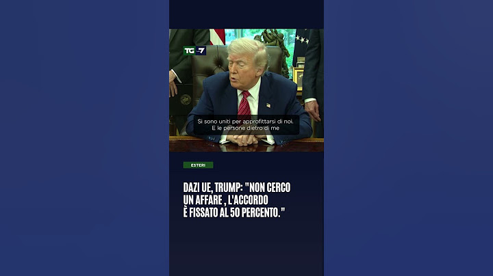 Dazi UE, Trump: "Non cerco un affare , l'accordo è fissato al 50 percento."