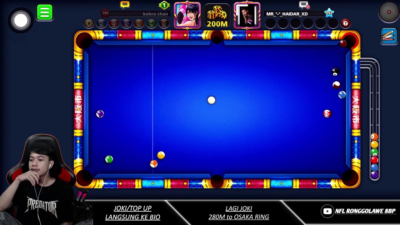 8 Ball Pool OSAKA TROPHY 200M😎