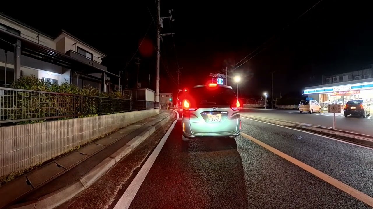 2025/12/11（木）夜バイク走行動画