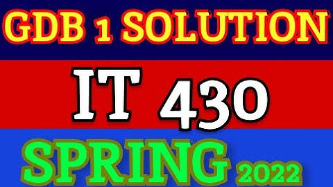 IT430 - E-Commerce GDB