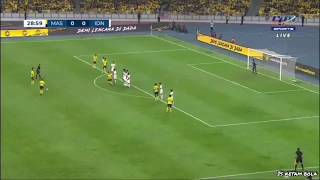 Gol Freekick SAFAWI RASID | MALAYSIA vs INDONESIA