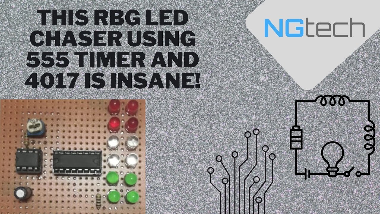 This RBG led chaser using 555 timer and 4017 is INSANE! | ngtech - YouTube